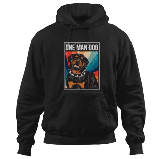 Discover One man dogs Fitted Hoodies