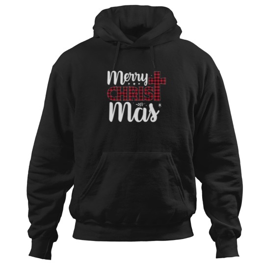 Discover Christmas-Merry-Xmas-Holiday-Christ-Plaid-Present T-Shirt Hoodies