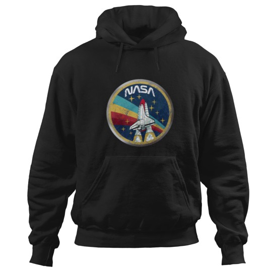 Discover Nasa Retro Vintage Logo With Metal Border Hoodies