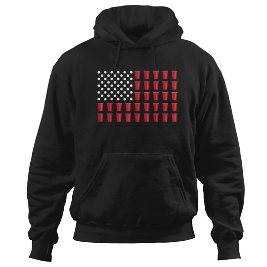 Discover 4th Of July Beer Pong American Flag College Party Hoodies