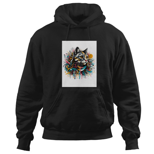 Discover Graffiti Style Cat Art Hoodies