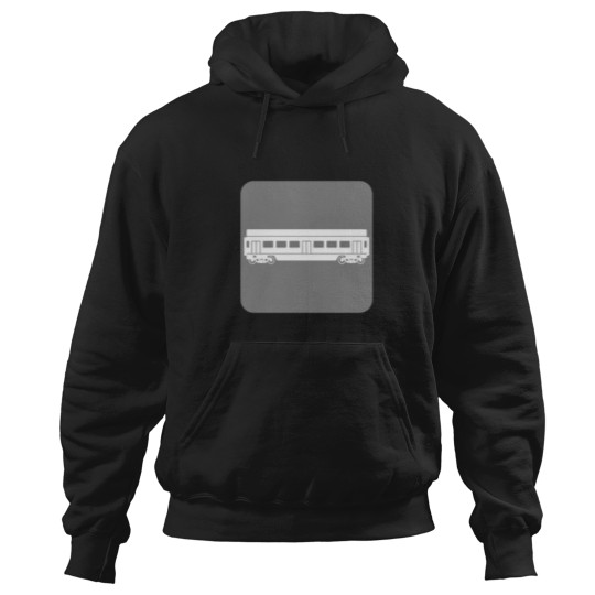 Discover Subway Car on darks Grey Square Hoodies
