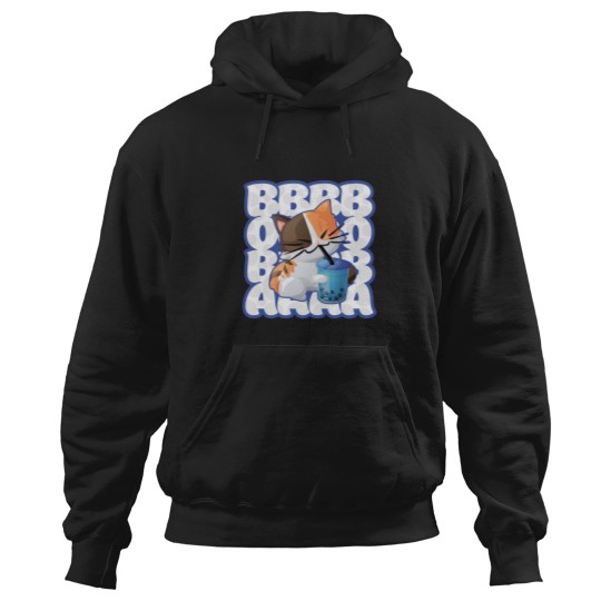Discover Love Anime Boba Bubble Tea Drink Cute Kawaii Kitten Cat Sweat Hoodies