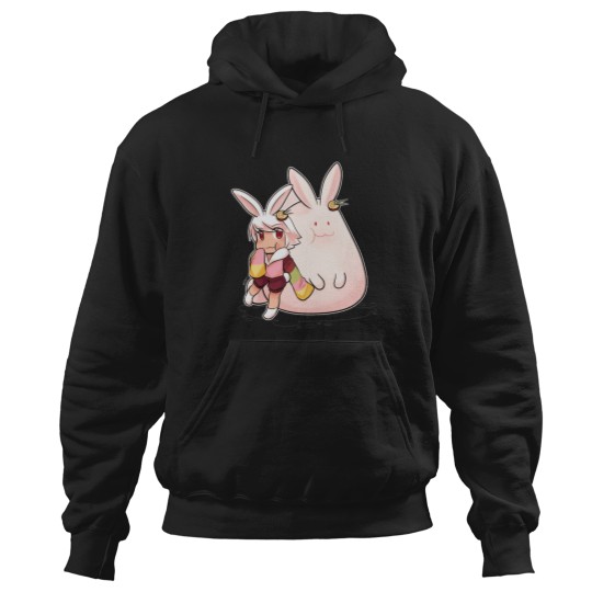 Discover Moon rabbit   almond For strawberry cake Kawaii Hoodies