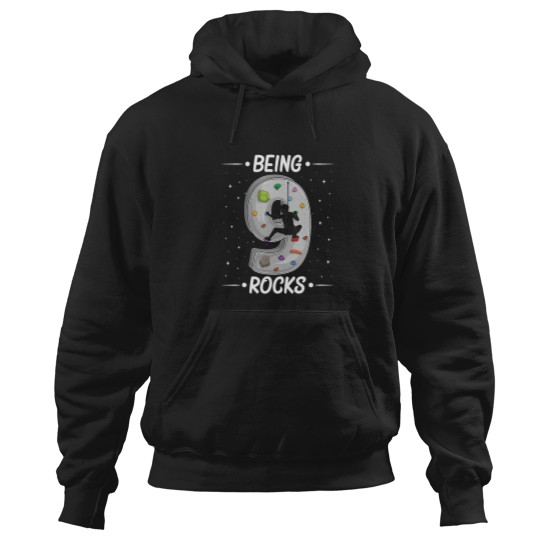 Discover 9 year old rock climbing 9th birthday Adventures Climber Hoodies