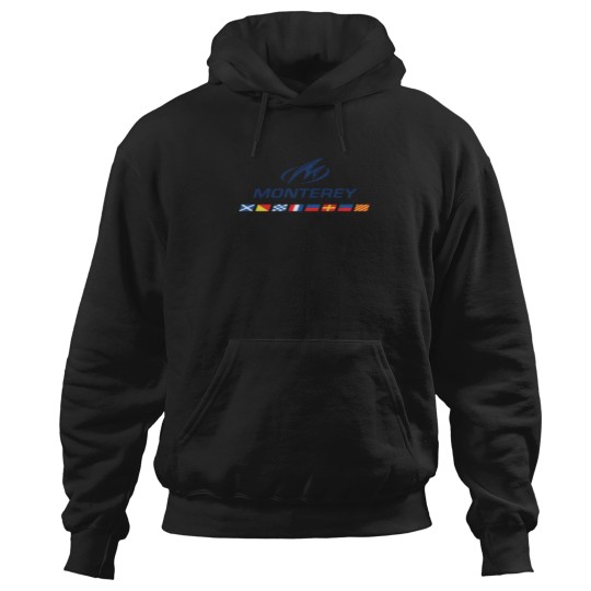 Discover Vintage Short Sleeve Monterey Boats Blue Logo T-Shirt Hoodies