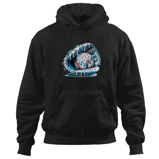 Discover baseball drip ice cream sprinkles baseball glove Hoodies