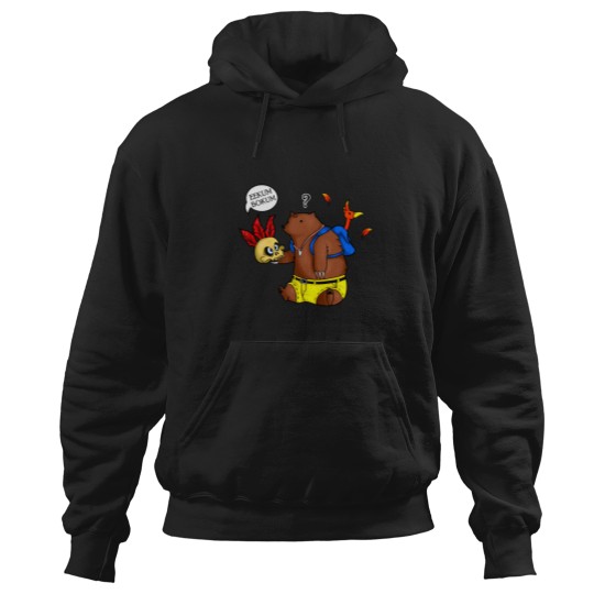 Discover A Confused Bear and his Bird Hoodies