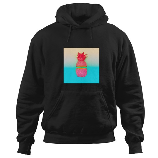 Discover Neons pop art pink and blue pineapples Hoodies