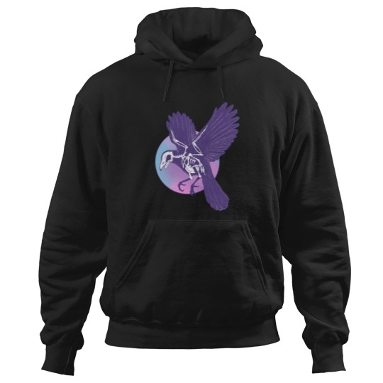 Discover Crow Skeleton And Moon T-Shirt Hoodies