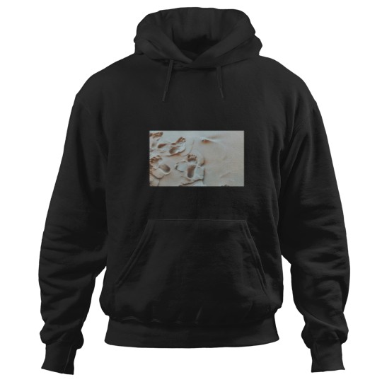 Discover Foot Prints In The Sand Hoodies