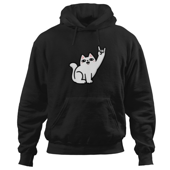 Discover Rock-On-Cat T-Shirt Hoodies