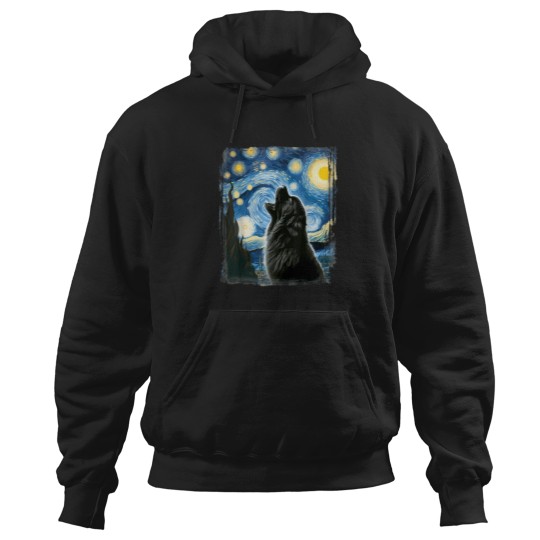 Discover Newfoundland-Dog-Artistic-Van-Gogh-Starry-Night-Newfoundland-T-Shirt Hoodies