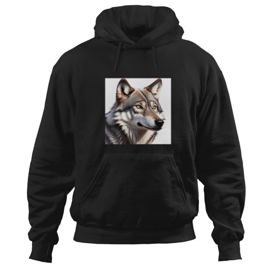 Discover Wolf Portrait Hoodies