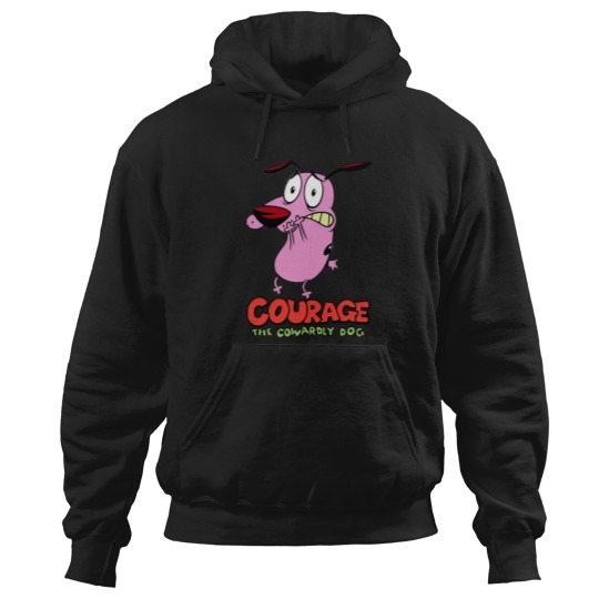 Discover scare The courage Pink color animalgift for fans Hoodies