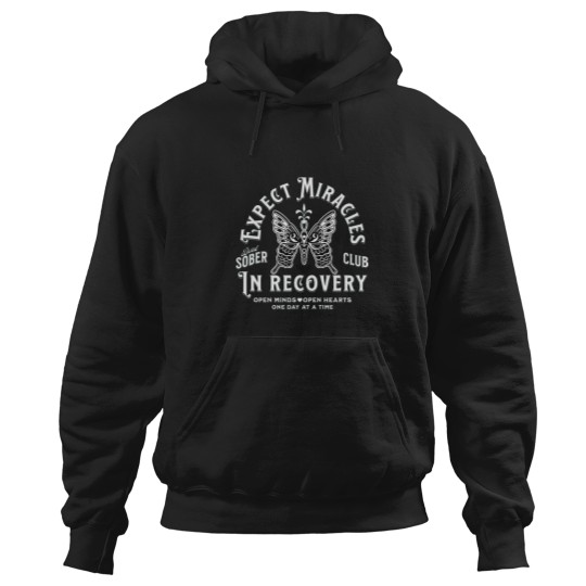 Discover In Recovery Tattoo Style Butterfly Sobriety Design Hoodies