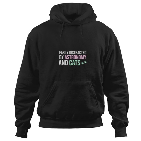 Discover Easily Distracted By Astronomy And Cats Hoodies