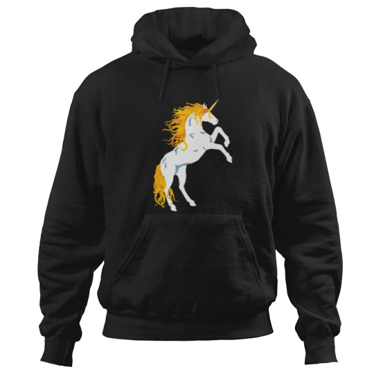 Discover Golden Maned White Unicorn Hoodies