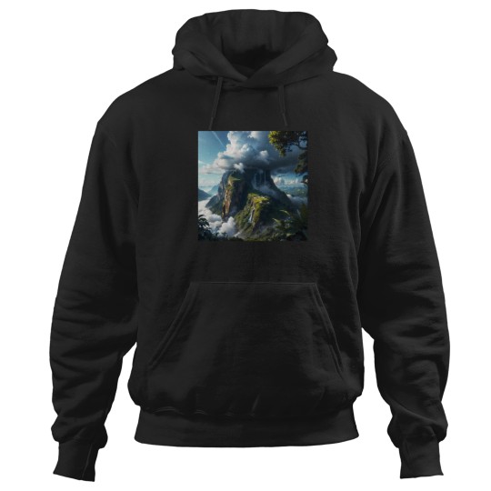 Discover Mountains And Clouds Landscape Sticker 1231 Hoodies