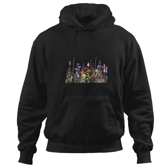 Discover colorful wild flower field Hoodies