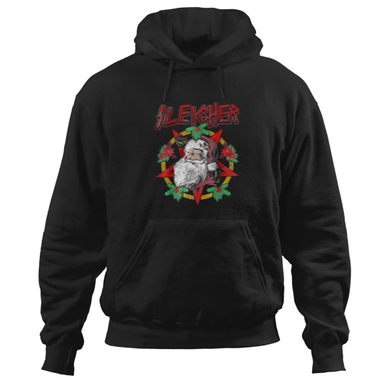 Discover Sleigher-Heavy-Metal-Santa-Claus-Christmas-Xmas T-Shirt Hoodies