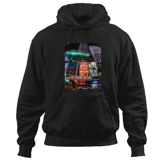 Discover Times Square, New York City, Broadway shows, Neon Lights, Modern Times Square, 42nd Street,Graphic Hoodies