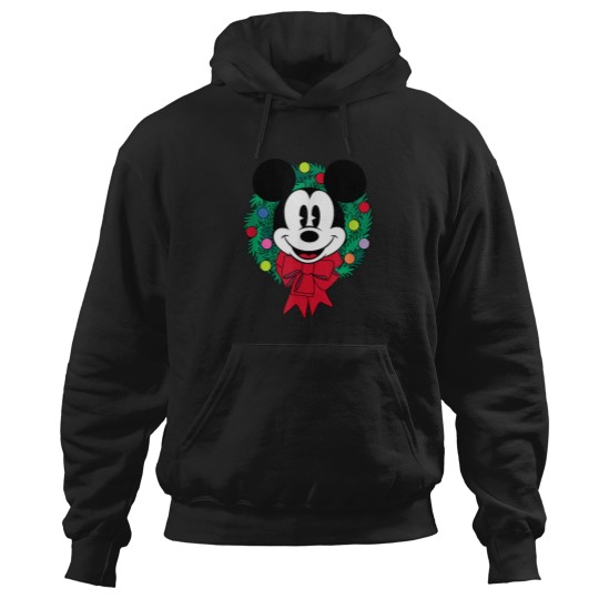 Discover Essentials Men's  Mouse Festive Holiday Christmas Wreath , Blue, Small Hoodies
