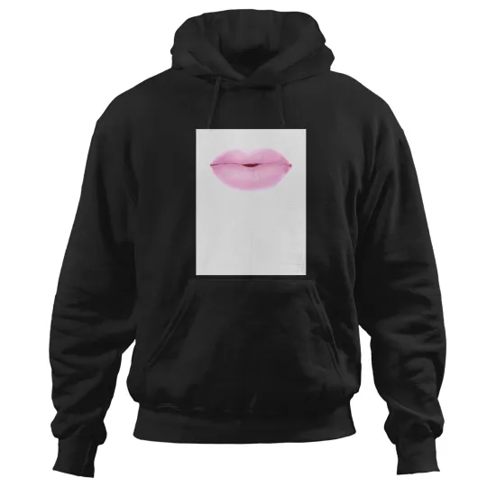 Discover Soft Pink Cute Thick Lips Watercolor Painting Baseball ¾ Sleeve Hoodies