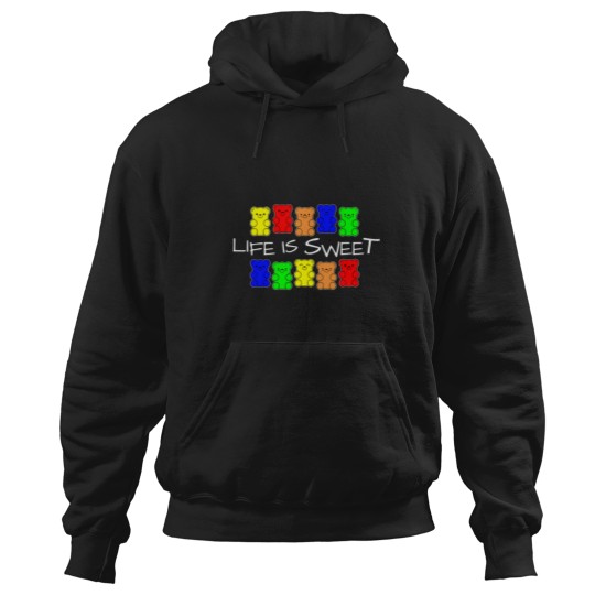 Discover Life is Sweet Gummy bears rainbow colors Hoodies