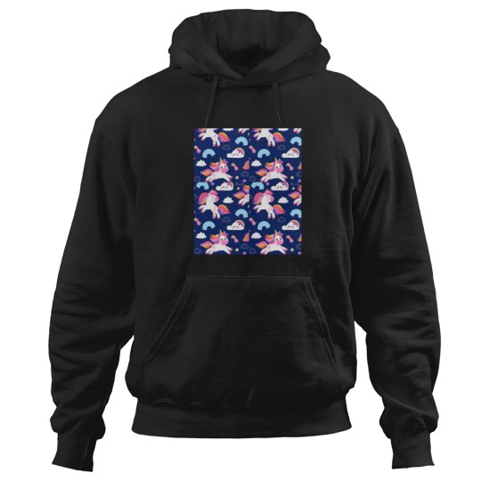 Discover Colorful Seamless With Unicorns Hoodies