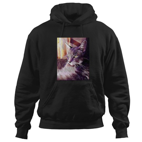 Discover Kitty in the window Twillight Life is harder death is peaceful Hoodies