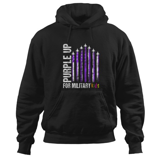 Discover purple up for military purple up child flag boy Hoodies