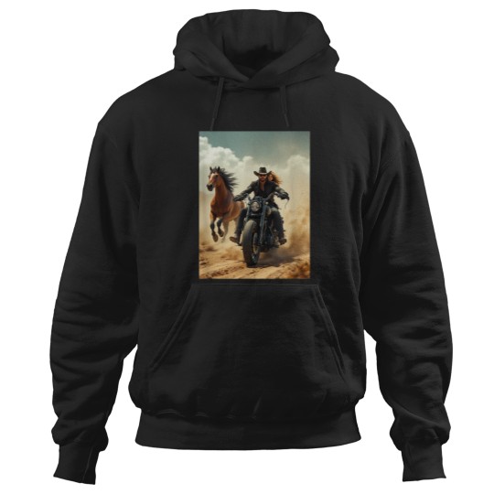Discover Motorcycle Cowboy Spirit Riding Adventure Hoodies