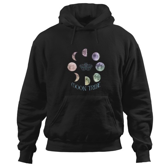Discover moons Tribe with Moth and moons Phases Hoodies