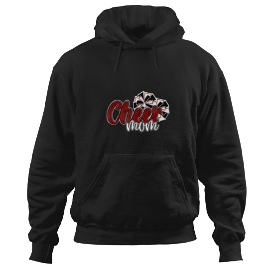 Discover Womens Cheer Mom Top Pom Poms Maroon Mascot Colors School Hoodies