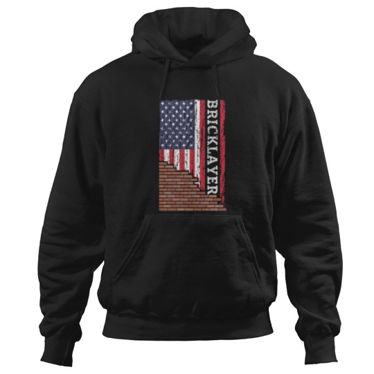 Discover Brick Mason Bricklayer Masonry Construction Us American Flag Hoodies