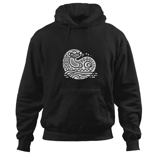 Discover 640 Pacific Northwest Sea Otter  Curled Form With Flowing Patterns Active T-Shirt Hoodies