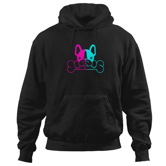 Discover Cute-French-Bulldog-Puppy-With-Bones-(1) T-Shirt Hoodies