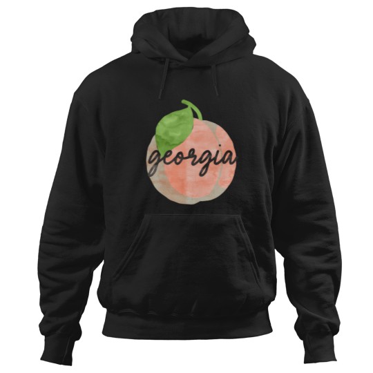 Discover Georgia Peach Watercolor Fruit Travel Hoodies