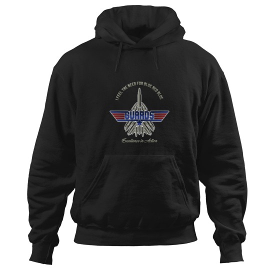 Discover I feel the Need for Blue Red Blue' (GUARDS Top guns Parody) Classic Hoodies