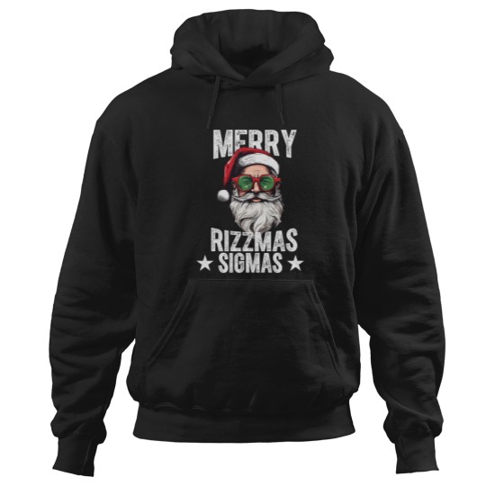 Discover Merry-Rizzmas-Sigmas-Funny-Santa-X-Mas-Christmas-Santa-Claus-Shirt Hoodies