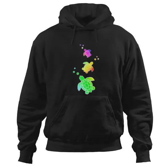 Discover Cute Colorful Tropical Turtles Classic Hoodies