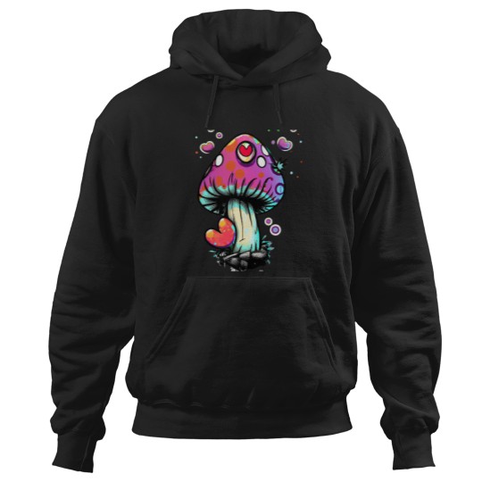 Discover Mushroom Heart Hoodies
