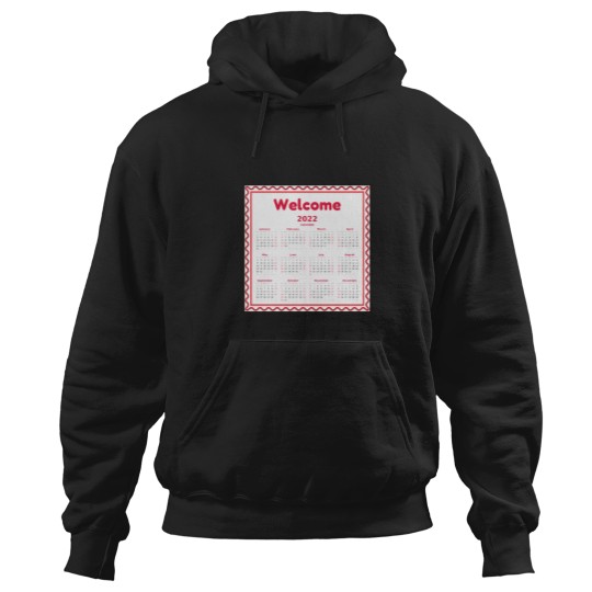 Discover WELCOME 2022 Calendar, Happy New Year, Bye 2021 Oversized Hoodies