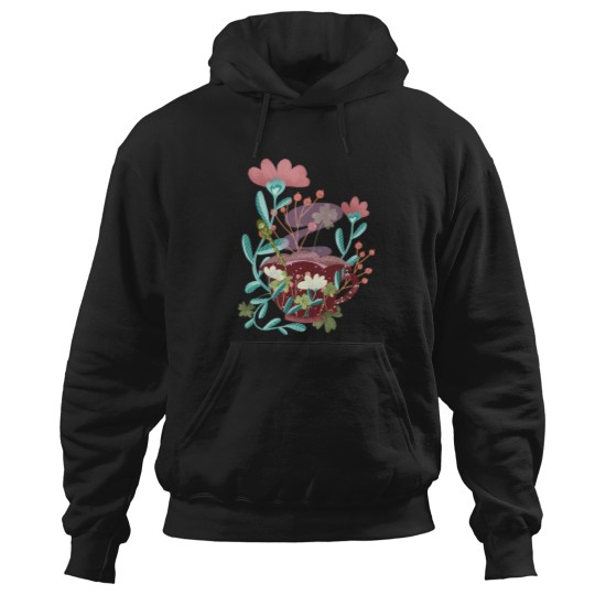 Discover Chic floral teacup Hoodies