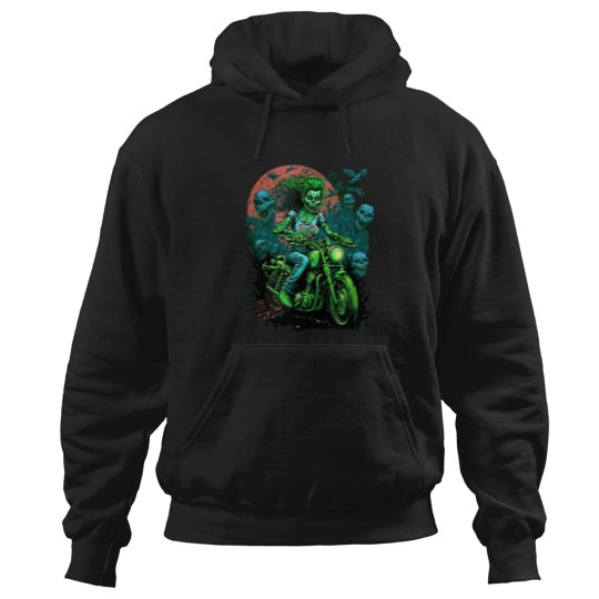 Discover Zombie Girl riding a motorcycle.png American Chopper.png Hoodies