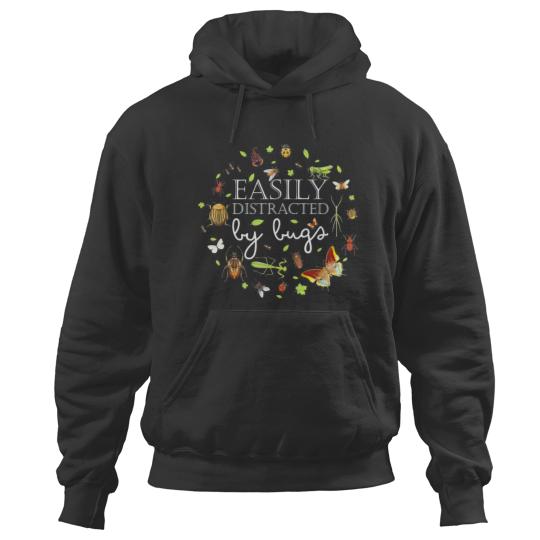 Discover Easily Distracted By Bugs Funny Bug Insects Hoodies