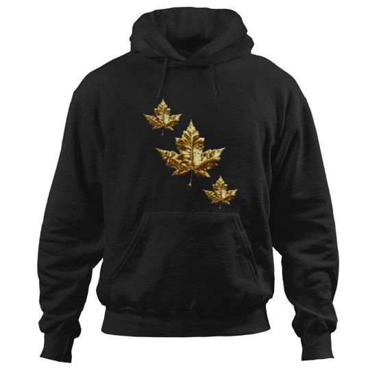 Discover Cool Canada  Gold Maple Leaf Hoodies