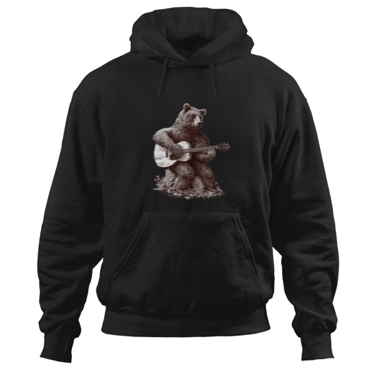 Discover Guitar Player GUITARIST Bear Funny Hoodies