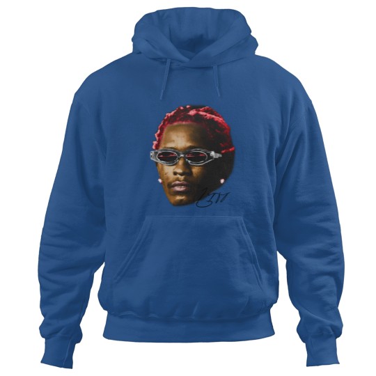 Discover YOUNG THUG Hoodies | Rap Hoodies Concert Merch Kanye Thugger Slime Season | White Red Rare Hip Hop Graphic Print |